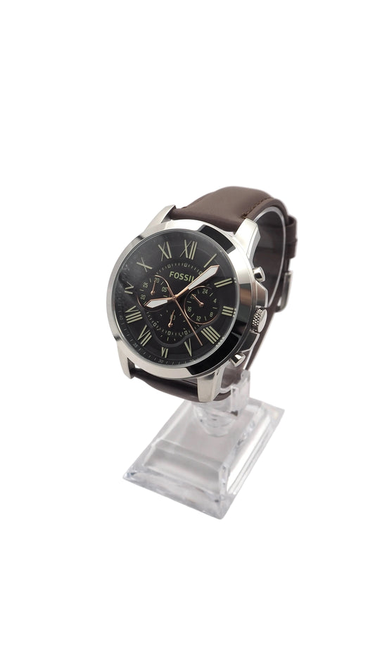 Fossil Grant Chronograph FS4813 Herrenuhr Edelstahl Silber Neu OVP
