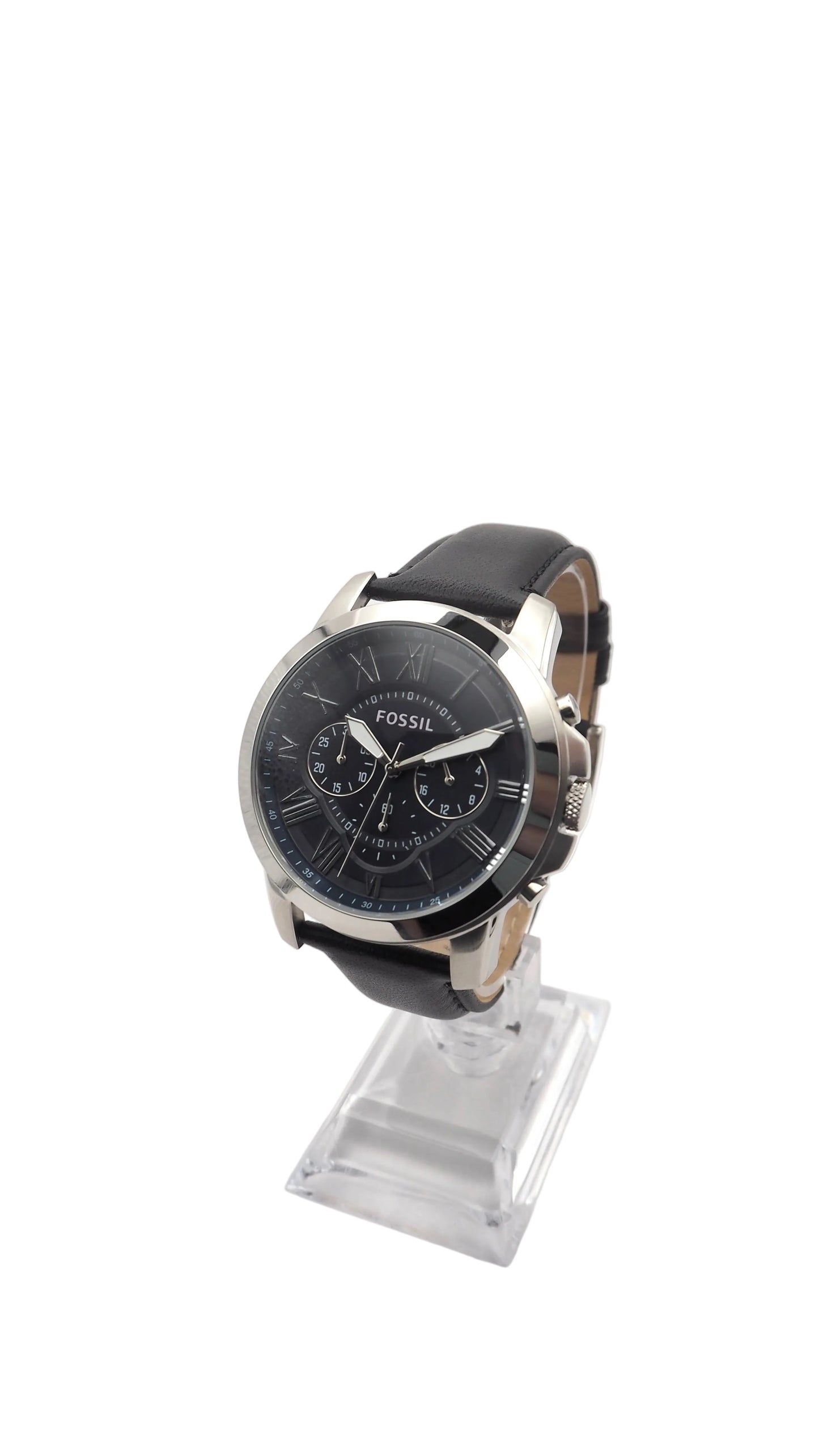 Fossil Grant Chronograph FS4990 Herrenuhr Edelstahl Silber Neu OVP