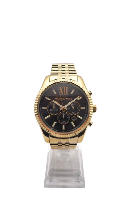Michael Kors Lexington Chronograph MK8286 Herrenuhr Edelstahl Gold Neu OVP