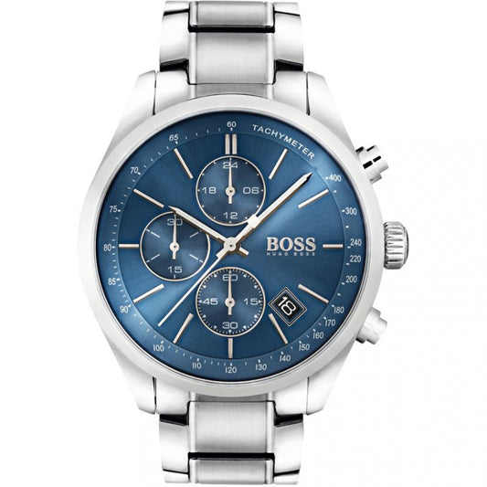 Boss Grand Prix Chronograph 1513478 Herrenuhr Edelstahl Silber Neu OVP