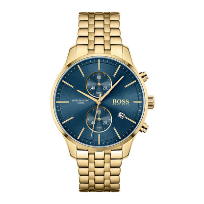 Boss Associate Chronograph 1513841 Herrenuhr Edelstahl Gold Neu OVP