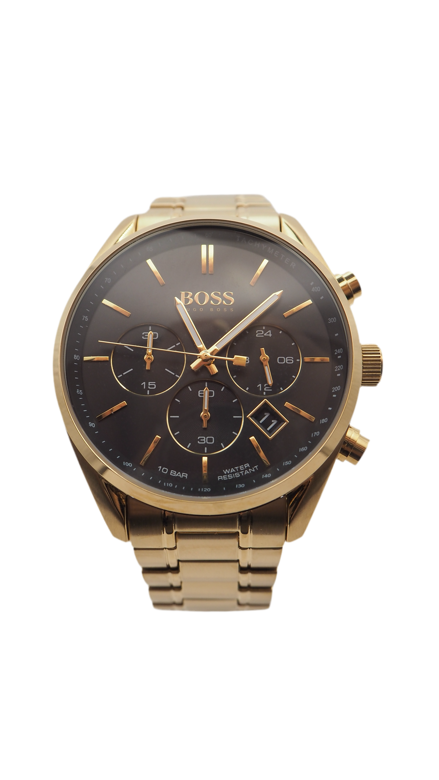 Hugo Boss Champion Chronograph 1513848 Herrenuhr Edelstahl Gold Neu OVP