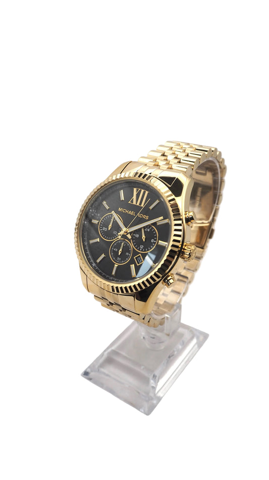 Michael Kors Lexington Chronograph MK8286 Herrenuhr Edelstahl Gold Neu OVP