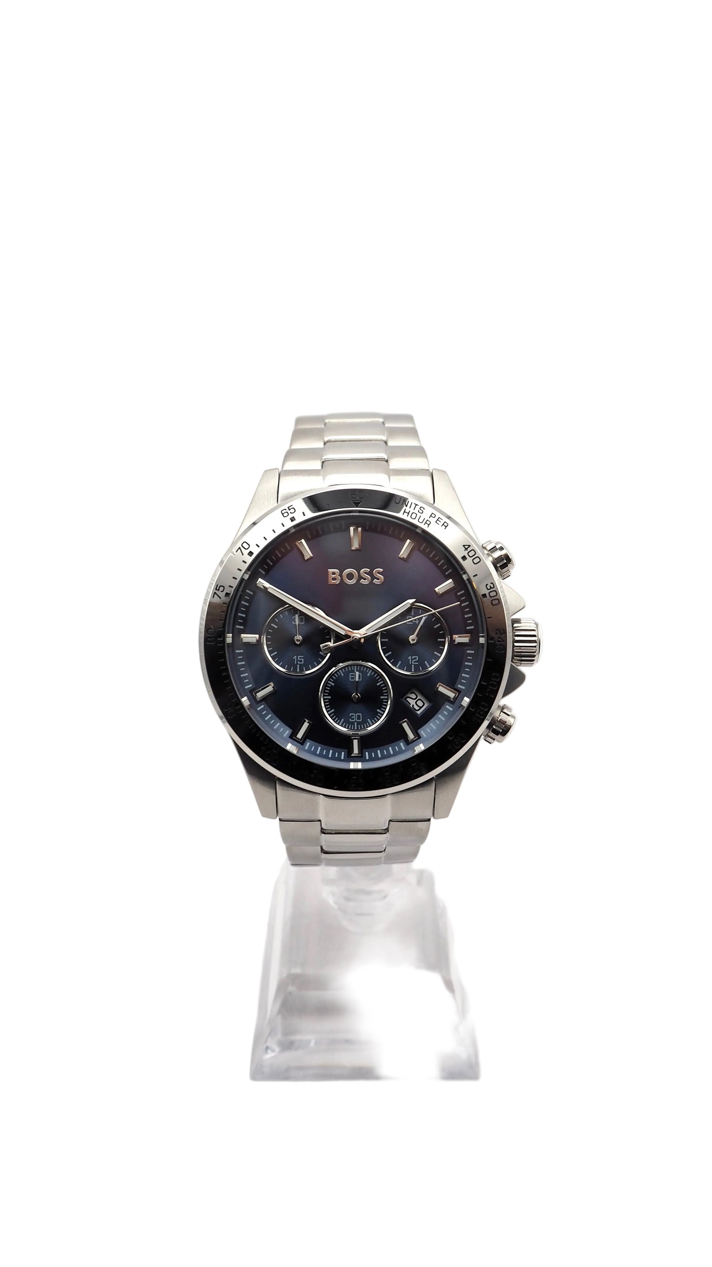 Boss Hero Chronograph 1513755 Herrenuhr Edelstahl Silber Neu OVP