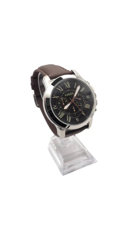 Fossil Grant Chronograph FS4813 Herrenuhr Edelstahl Silber Neu OVP