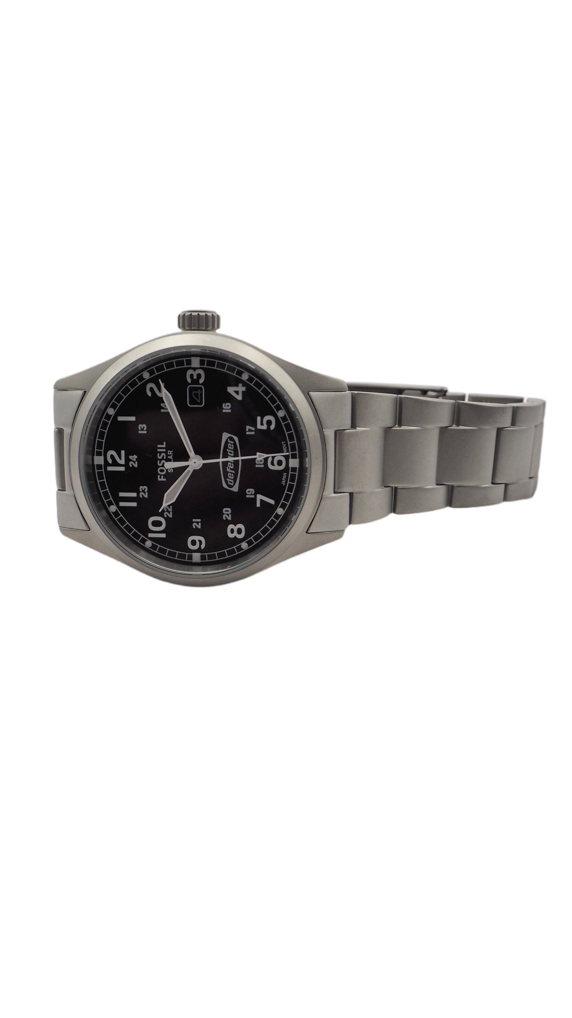 Fossil Defender FS5973 Solar Herrenuhr Edelstahl Neu OVP - ChronoMeister