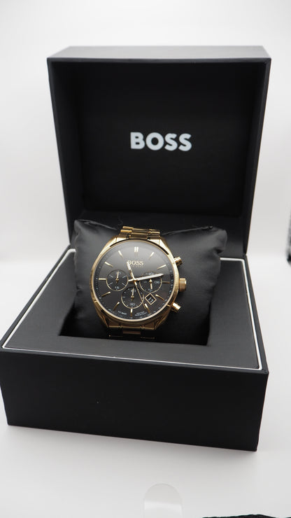 Hugo Boss Champion Chronograph 1513848 Herrenuhr Edelstahl Gold Neu OVP