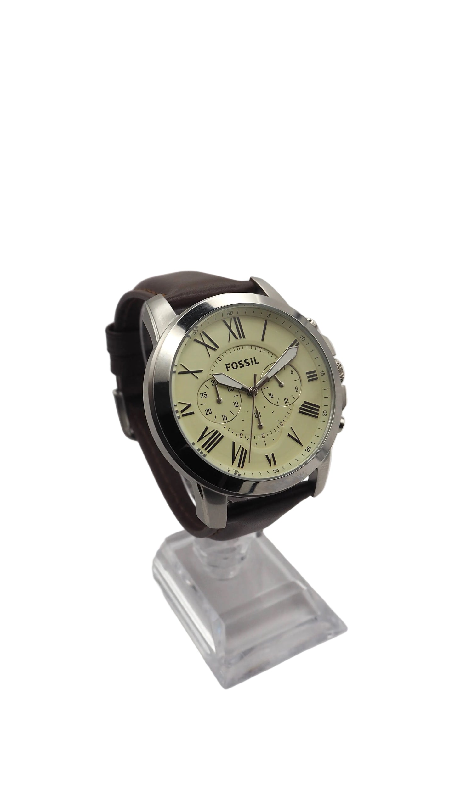 Fossil Grant Chronograph FS4735 Herrenuhr Edelstahl Silber Neu OVP