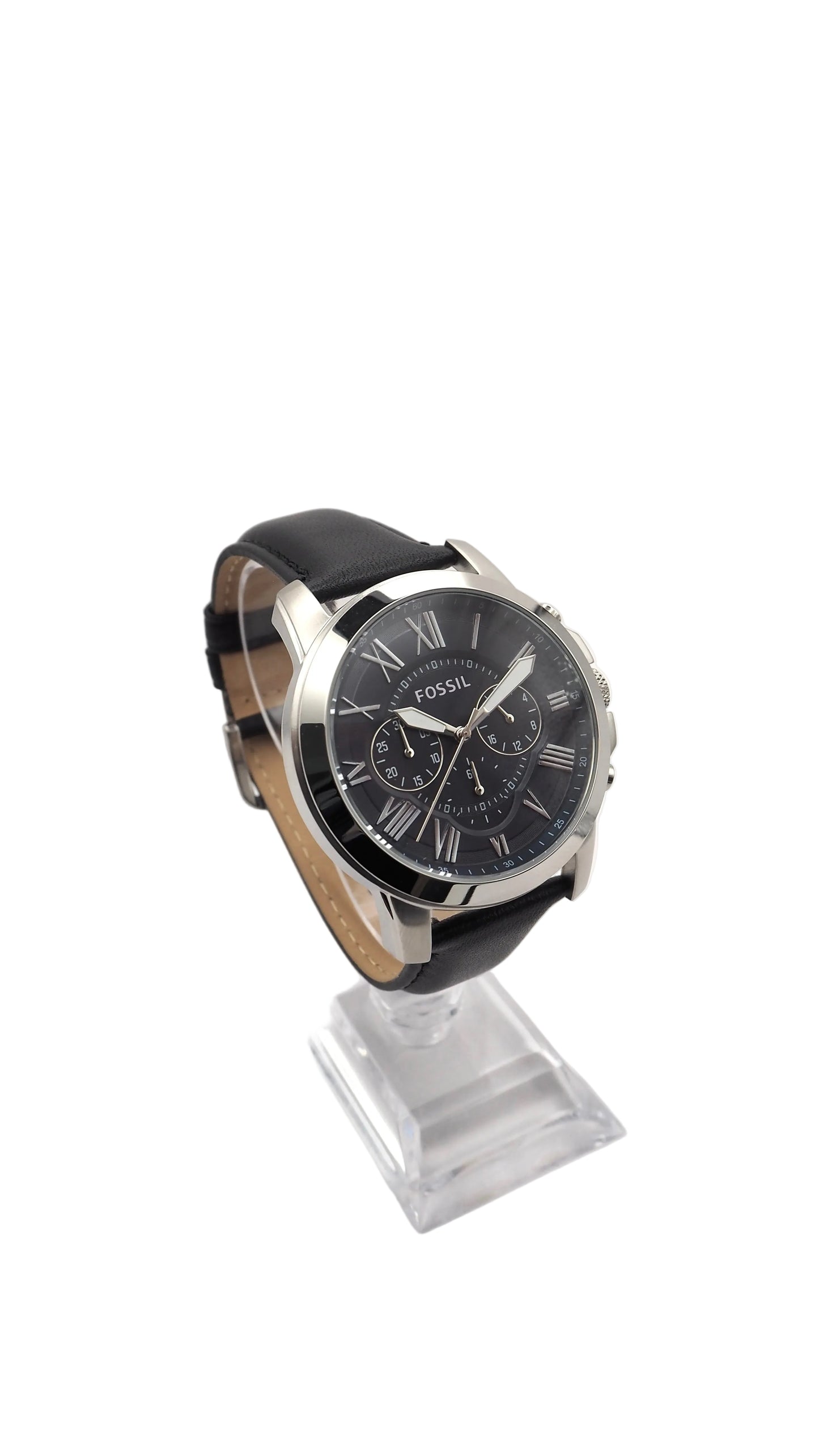 Fossil Grant Chronograph FS4990 Herrenuhr Edelstahl Silber Neu OVP