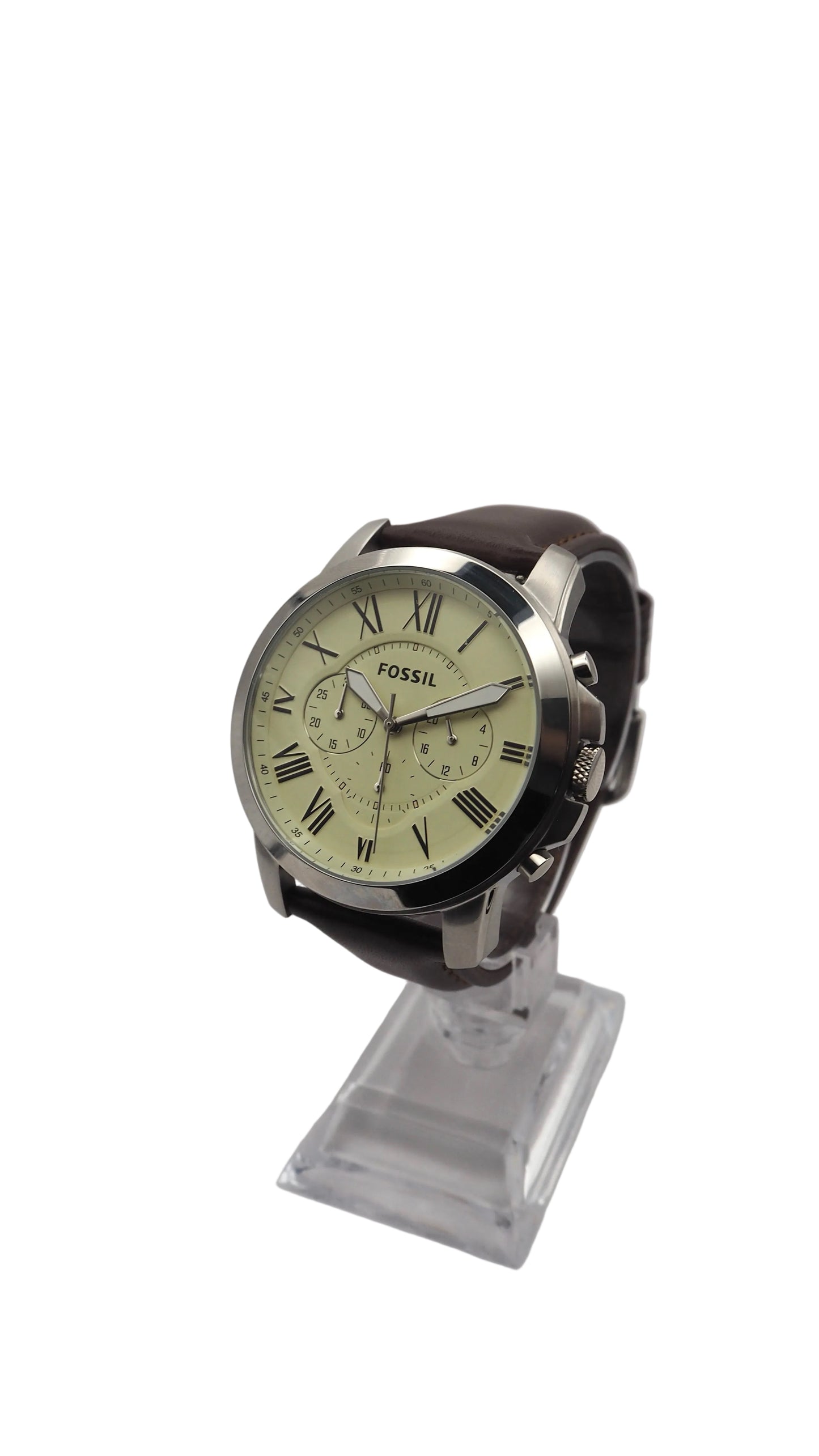 Fossil Grant Chronograph FS4735 Herrenuhr Edelstahl Silber Neu OVP