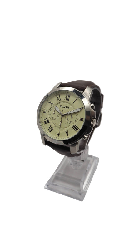 Fossil Grant Chronograph FS4735 Herrenuhr Edelstahl Silber Neu OVP