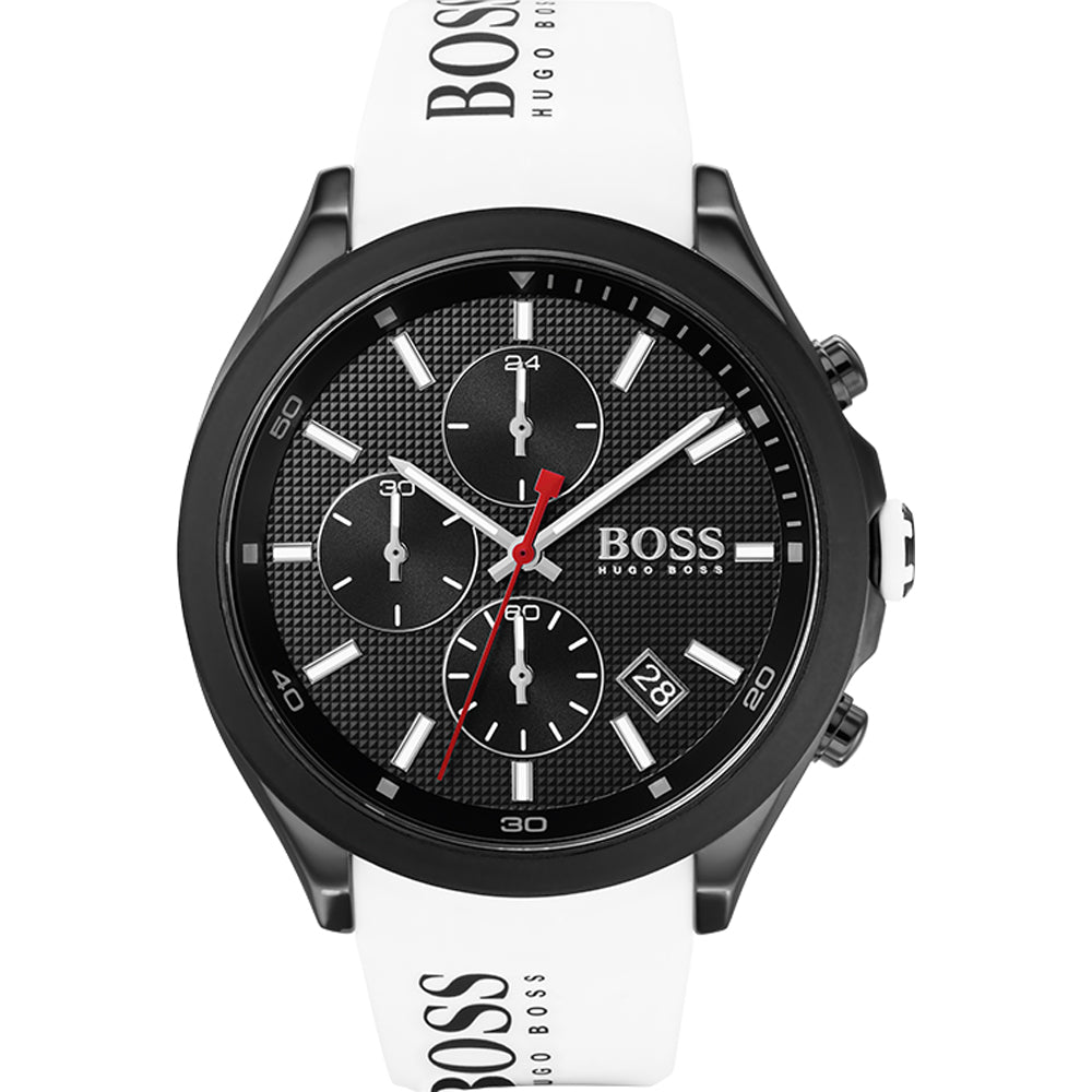 Boss Velocity Chronograph 1513718 Herrenuhr Edelstahl Schwarz Neu OVP