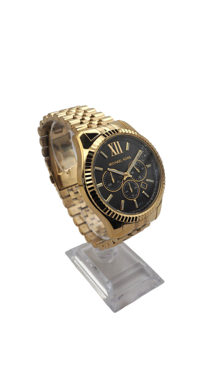 Michael Kors Lexington Chronograph MK8286 Herrenuhr Edelstahl Gold Neu OVP