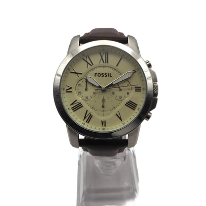 Fossil Grant Chronograph FS4735 Herrenuhr Edelstahl Silber Neu OVP