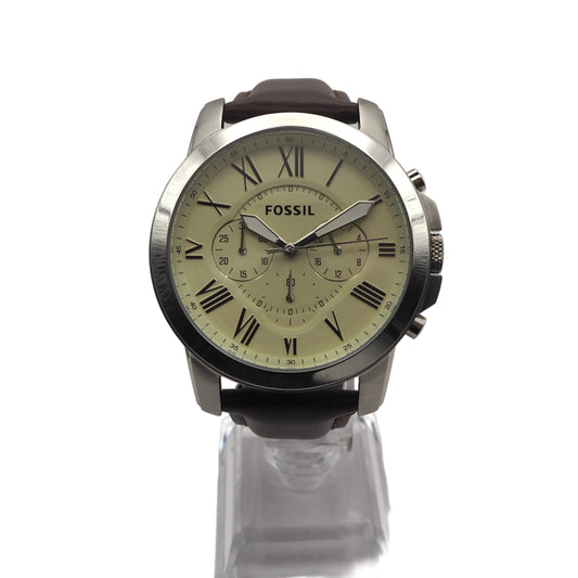 Fossil Grant Chronograph FS4735 Herrenuhr Edelstahl Silber Neu OVP