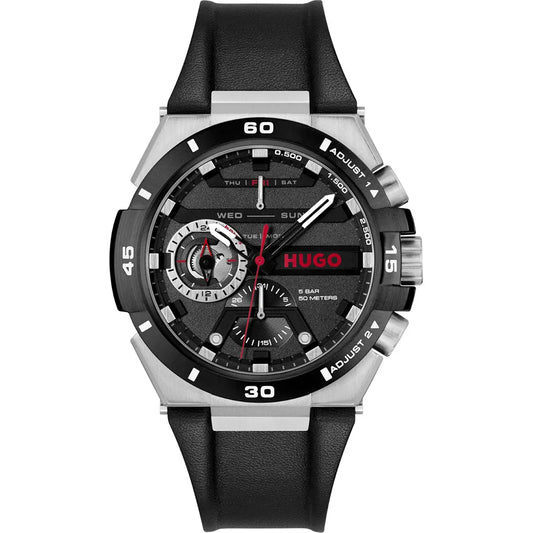 Hugo Wild Chronograph 1530336 Herrenuhr Edelstahl Silber Neu OVP