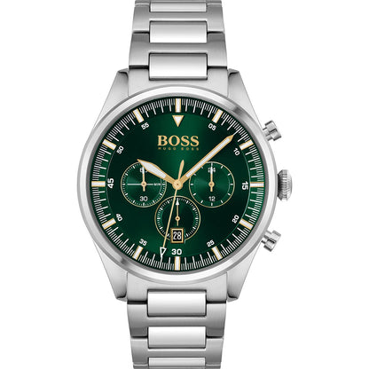 Boss Pioneer Chronograph 1513868 Herrenuhr Edelstahl Silber Neu OVP